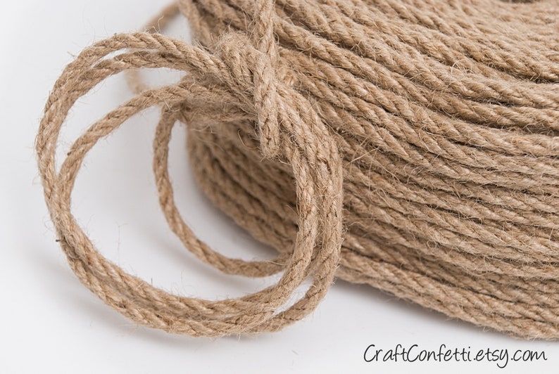 4mm Jute Twisted Cord 100yds Wholesale Jute Cord Raw Jute Etsy