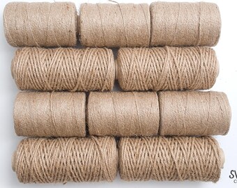 Extra Long Natural Jute Twine String For DIY Crafts, Gardening, Gift