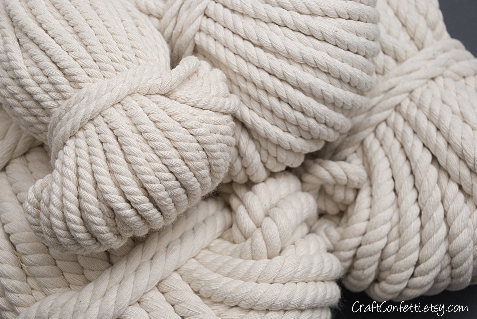 10mm Nautical rope 10yds Beige cotton rope Twisted thick Etsy