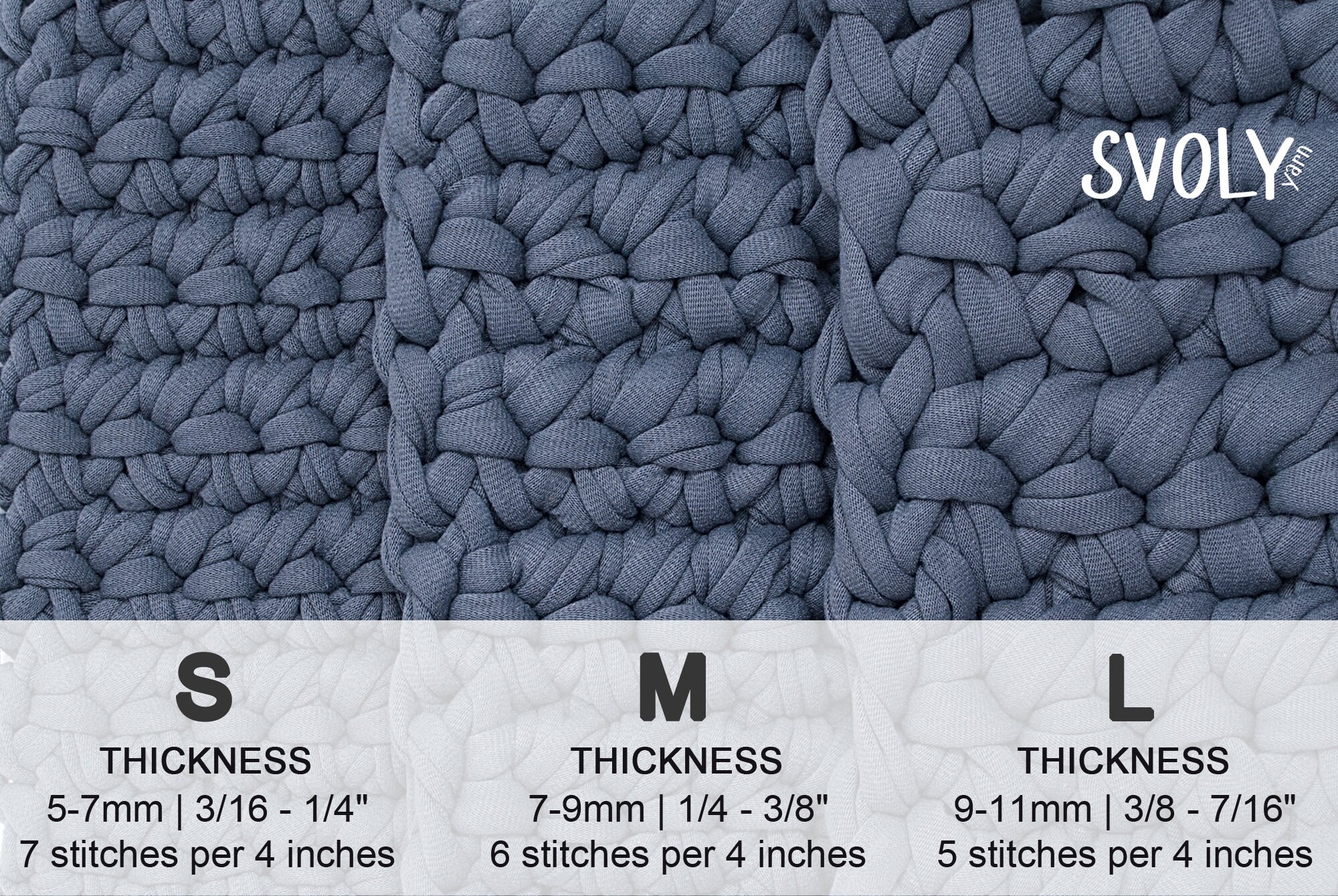 T-shirt Yarn 7-9mm 109yds or 100m for Crochet and Knitting Basket