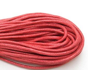 2mm Red cotton cord 10yds for jewelry supplies, Craft material / 30ft = 10yds = 9m