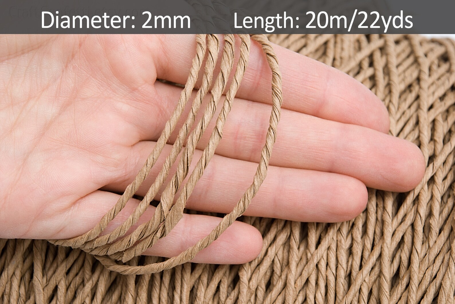 2mm Paper twisted cord Wired craft cord Garden twine Etsy