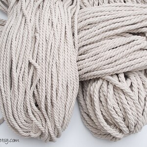 10mm Raw Beige Twisted Rope 30ft, Macrame Rope, Knotting Cord, Natural ...