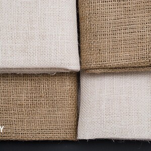 Jute fabric by the yard, Natural sackcloth, Organic jute sheet, Burlap fabric, Jute material for home decor, Bags / Sold by half yard image 9