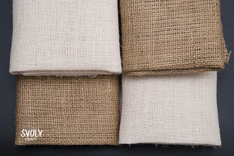 Jute fabric by the yard, Natural sackcloth, Organic jute sheet, Burlap fabric, Jute material for home decor, Bags / Sold by half yard image 9