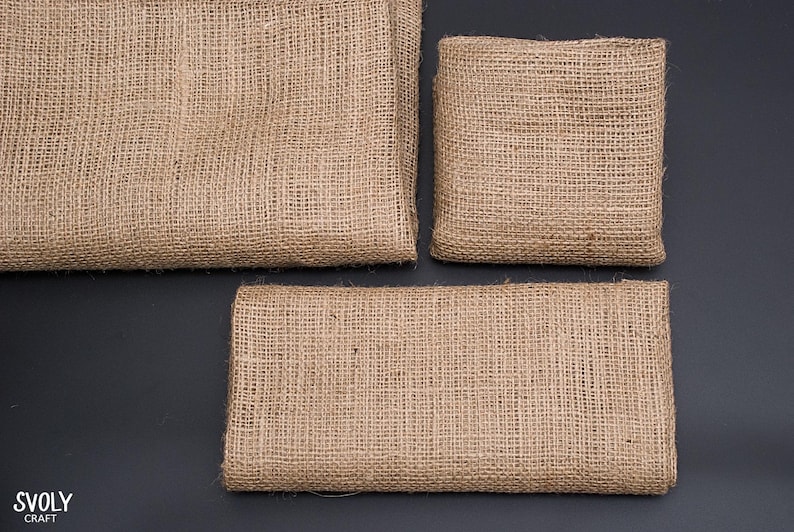 Jute fabric by the yard, Natural sackcloth, Organic jute sheet, Burlap fabric, Jute material for home decor, Bags / Sold by half yard image 8