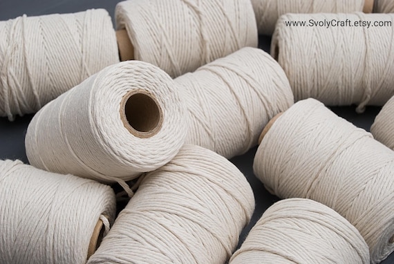 Corda Macramè Cotone 2mm X 200m - Filo Per Piante Appendere, Acchiappasogni E Fai Da Te