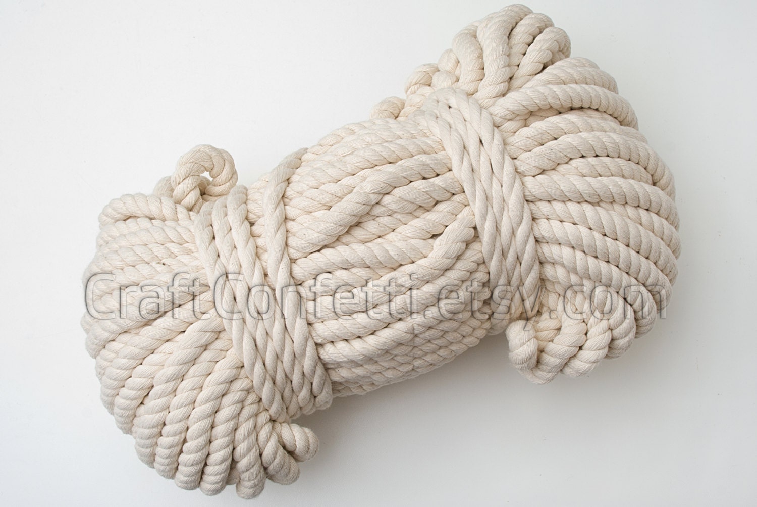 SINYLOO Natural Twisted Thick Cotton Rope - Brown Nautical Rope for Crafts  Sw