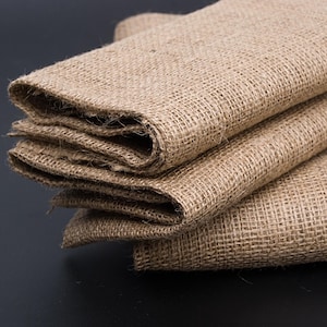 Jute fabric by the yard, Natural sackcloth, Organic jute sheet, Burlap fabric, Jute material for home decor, Bags / Sold by half yard