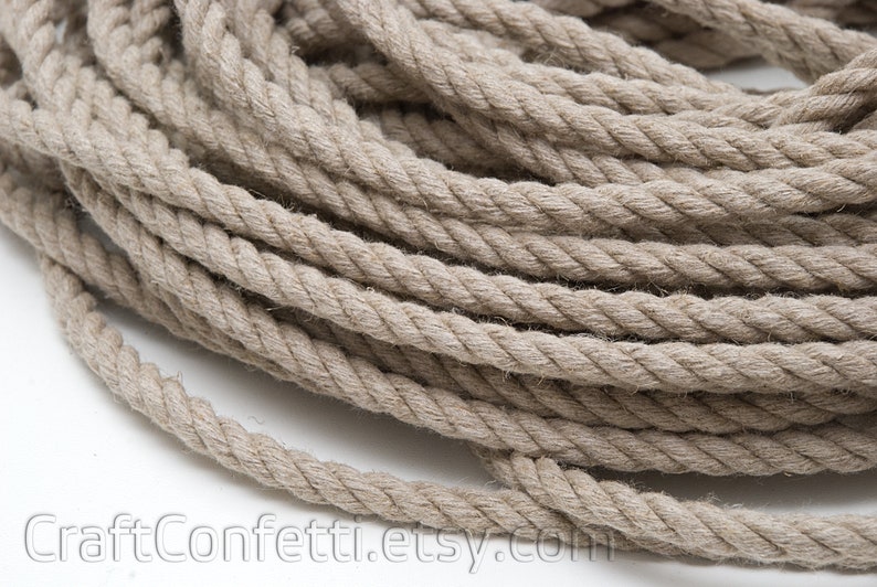 Linen rope 8 mm Natural linen twisted cord Decorative rope Etsy
