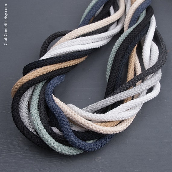 Corda Di Cotone Nera 8mm - 3 Rotoli Da 10m Per Fai-da-Te E Decoro - Foto 8