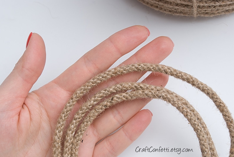 6mm Braided Jute Cord Burlap Jute Rope Plain Twine Macrame Etsy