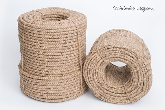 6mm Braided Jute Cord, Burlap Jute Rope, Plain Twine, Macrame Home Decor  Cord, Craft Cording, Vintage Jute Cord / 30ft 10yd 9m 