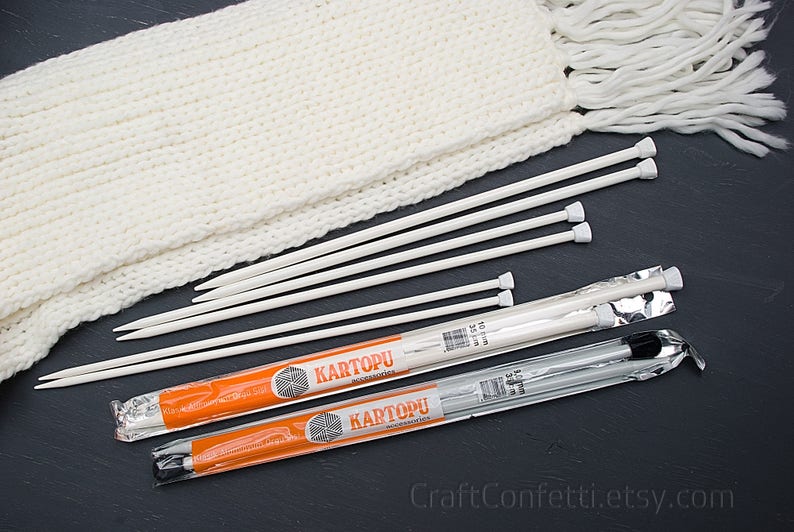 Aluminum Knitting Needles 6 7 8 9 10mm Lightweight Single Etsy