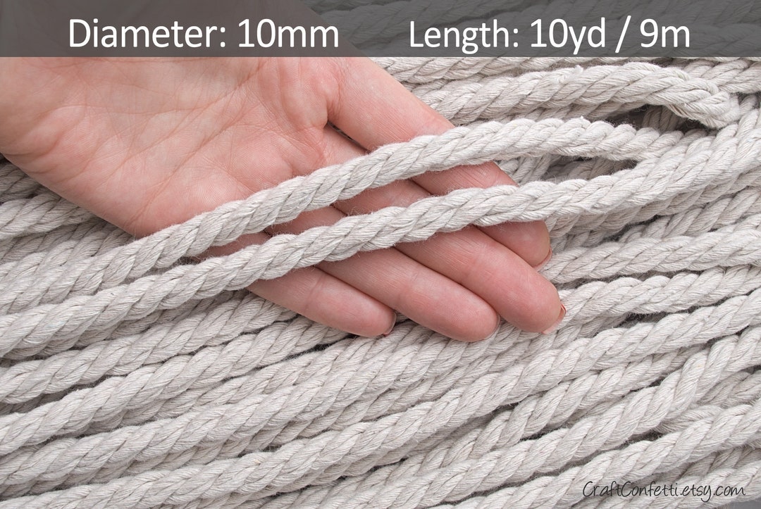 10mm Raw Beige Twisted Rope 30ft Macrame Rope Knotting Cord - Etsy UK