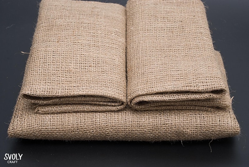 Jute fabric by the yard, Natural sackcloth, Organic jute sheet, Burlap fabric, Jute material for home decor, Bags / Sold by half yard image 7