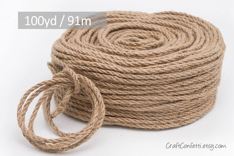4mm Jute Twisted Cord 100yds Wholesale Jute Cord Raw Jute Etsy