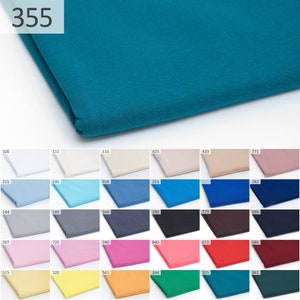 Green teal jersey knit fabric 1/2yard. Turquoise Cotton fabric for clothing. / Tube 2*1 yds, weight 150 gsm / 355