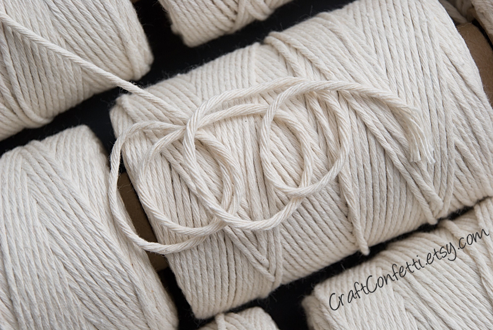 Cotton twine 200g Single strand cotton twine Macrame string Etsy