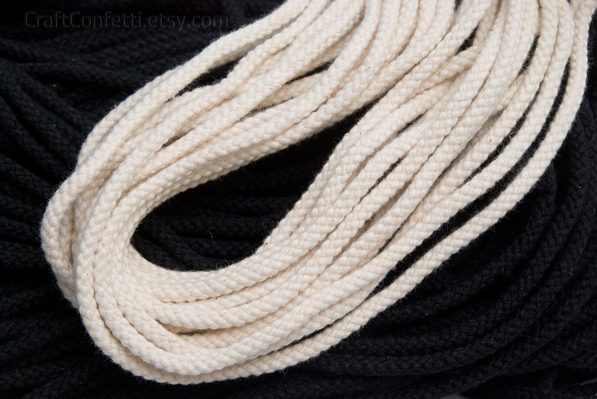 5mm Black Macrame Cord 10yards Black Braided Cotton Cord Etsy Australia