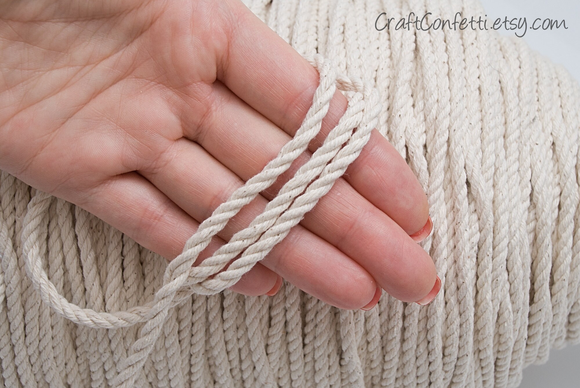 4mm Twisted Cotton Cord 30ft Knotting Macrame Cord Raw Beige Etsy UK