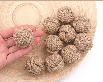 4cm Monkey Fist knots set 10pcs, Decoration balls, Nautical Decor, Living Room Decor, Beach party decor, Beach house decor  / 1.6"