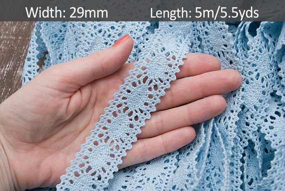 5 Yd Beige Spitze Garn Borte aus Baumwolle Kleidung Hochzeit Deco nähen RABATT