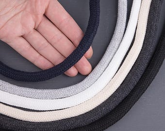 10mm Thick cotton rope 30ft, Braided rope, Drawstring cord for crafting, Home decor rope, Wall art cord by the yard / 30ft = 10yds = 9m