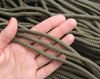 5mm Khaki macrame cord 25yards, Macrame supplies, Rope for crafting, Weaving cord, Polyester crochet cord / 25yds