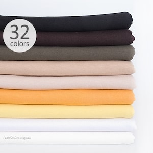 Yellow Brown jersey knit fabric by the half yard. Cotton fabric for clothing sewing. Dress fabric / Tube 2*1 yds, weight 150 gsm