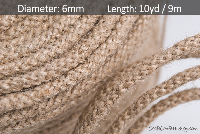 6mm Braided Jute Cord Burlap Jute Rope Plain Twine Macrame Etsy