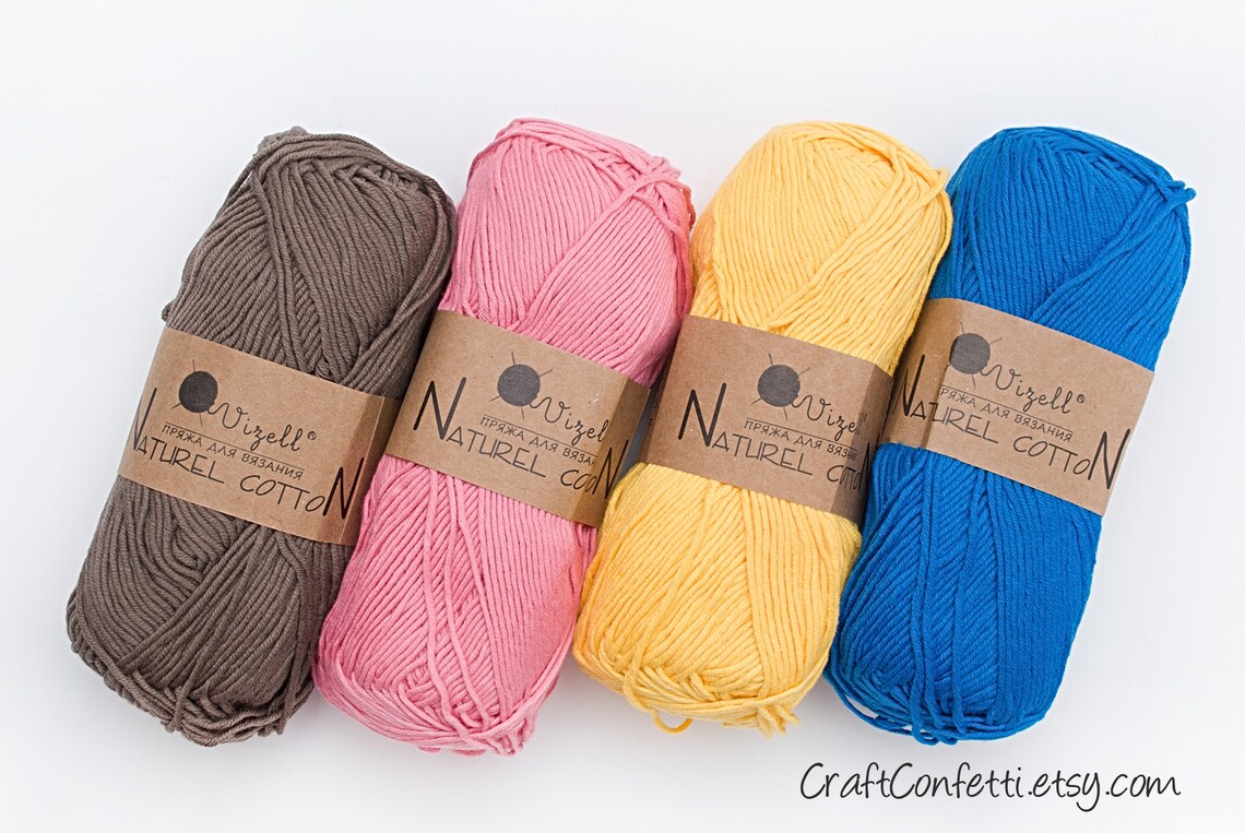 Fil de coton 100g boule fil de crochet doux fil de tricot de Etsy