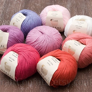 Baby Cotton Yarn Crochet Yarn Soft Cotton Yarn Knitting - Etsy