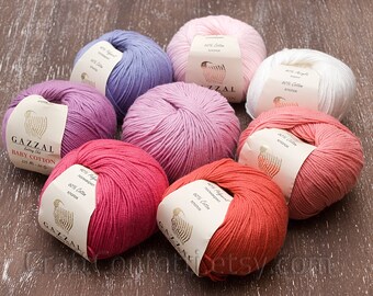 Hilo de algodón para bebé Hilo de crochet Hilo de algodón suave