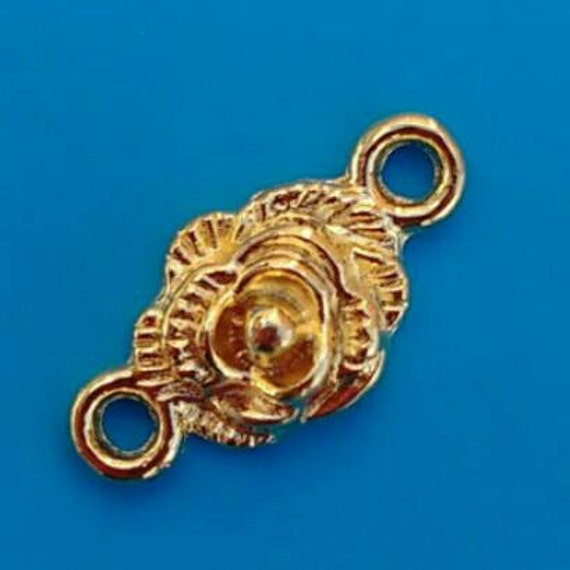 8x Gold Flower Connectors Chandeliers 19mm Findings Plated Image 0