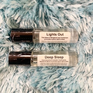 Sleep Essential Oil Roll On Blends | Aromatherapy Roll On | Deep Sleep | Lights Out | Handcrafted with Essential Oils