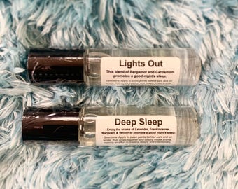 Sleep Essential Oil Roll On Blends | Aromatherapy Roll On | Deep Sleep | Lights Out | Handcrafted with Essential Oils