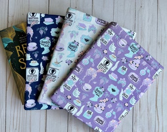 BOOKS, Classics, Society, Tea, Cake, Flower, Sleeve, Book Protector, Book Pouch, E-Reader Sleeve, Kindle, Tablet Sleeve, Book Lover Gift