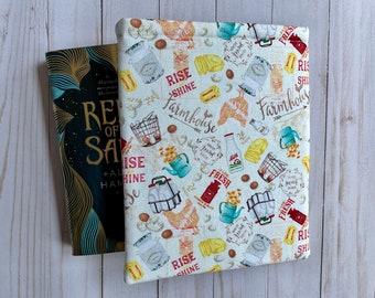 FARM, FOOD, Chicken, Home, Farmhouse, Milk, Eggs Book Sleeve, Book Protector, Book Pouch, E-Reader Sleeve, Tablet Sleeve, Book Lover Gift