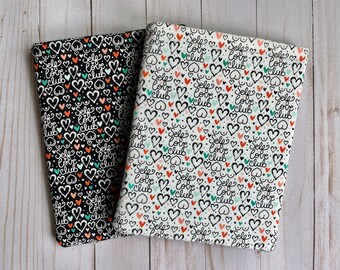 SMALL SIZED Self Love Club, Hearts, Boobs, Butt Book Sleeve, Book Protector, Book Pouch, E-Reader Sleeve, Tablet Sleeve, Book Lover Gift