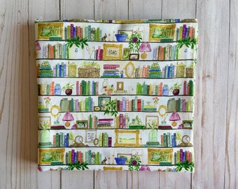 BOOKS, Home Library BOOKSHELF, Plants, Picture Book Sleeve, Book Protector, Book Pouch, E-Reader Sleeve, Tablet Sleeve, Book Lover Gift