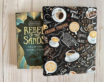 COFFEE, CAPPUCCINO, Fall, Autumn, Mocha, Cup, Mug Book Sleeve, Book Protector, Book Pouch, E-Reader Sleeve, Tablet Sleeve, Book Lover Gift