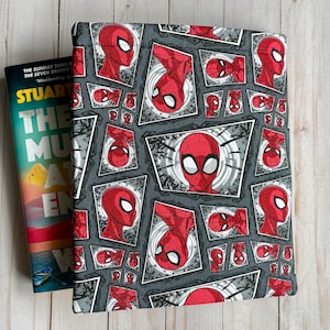 Inspiré de SPIDER-MAN, bande dessinée, héros d'action, pochette pour livre, protège-livre, pochette de livre, pochette pour liseuse, Kindle, pochette pour tablette, cadeau pour amoureux des livres