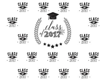 Graduation Step and Repeat Photo Booth or Party Backdrop (GRD-VS-005)