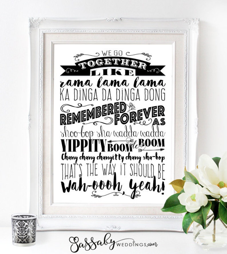 we-go-together-grease-song-lyrics-poster-instant-download-etsy