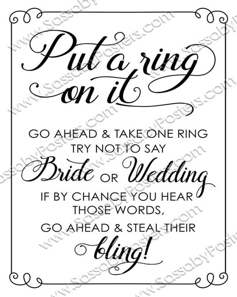 Put A Ring On It Bridal Shower Game INSTANT DOWNLOAD Etsy