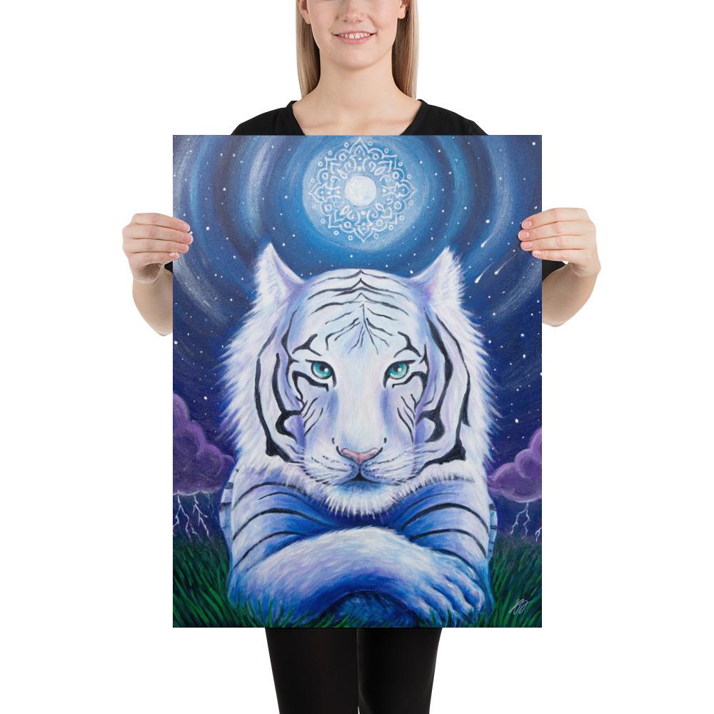 The Powerful Majestic White Siberian Tiger: Intuitive Fine Art Poster ...