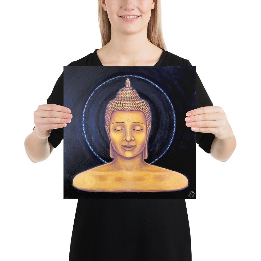 Radiant Buddha: Intuitive Fine Art Poster| by Annalisa Moses - Etsy