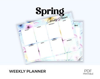 Spring Weekly Printable Planner // Printable Planner Pages // Instant download // Printable Stationery //