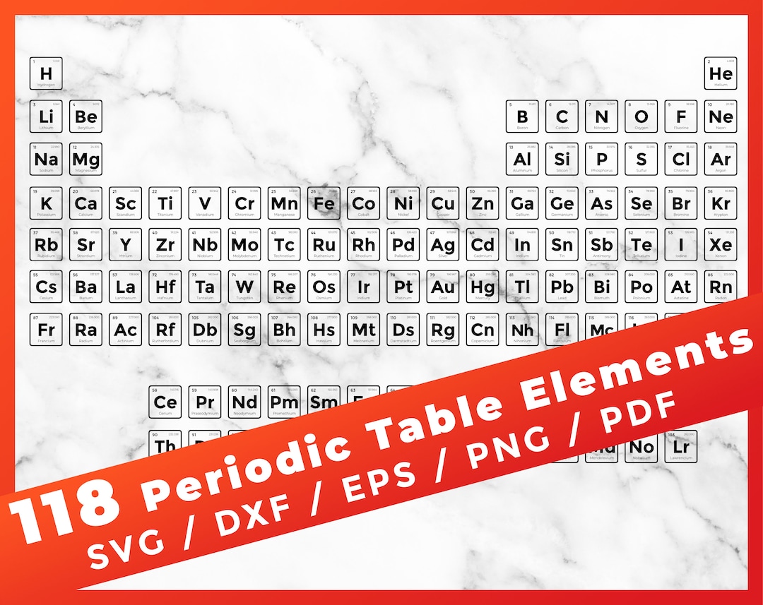 118 Periodic Table Elements, Chemistry Elements SVG, Periodic Table ...